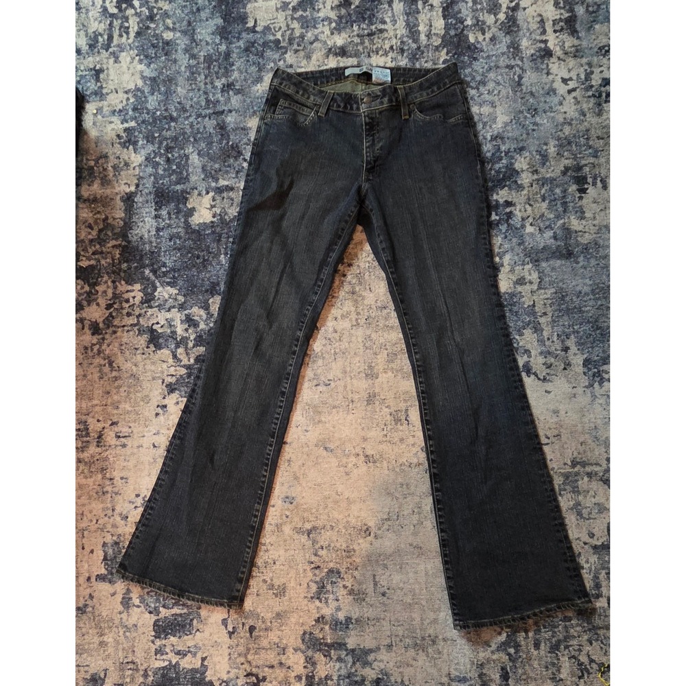 Gap Stretch Flare Jeans Womens 10 Long Dark Wash Denim Mid Rise Y2K Style